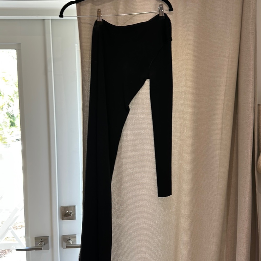 Zara one shoulder black dress midi